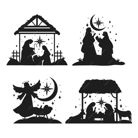 nativity vector|christmas nativity silhouette images.